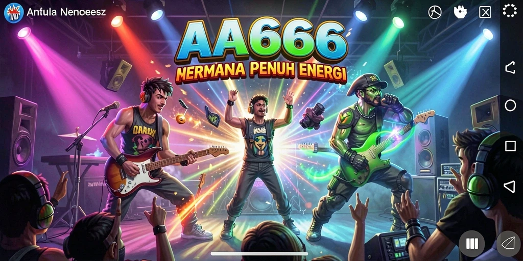 Tampilan gameplay AA666 yang seru dengan berbagai lagu.