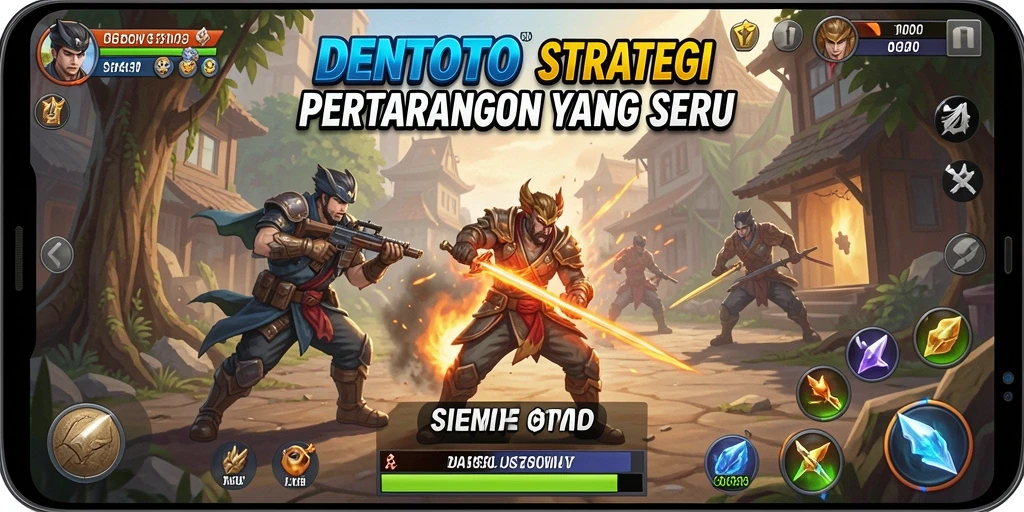 Tampilan gameplay DENTOTO dengan pertempuran yang intens.