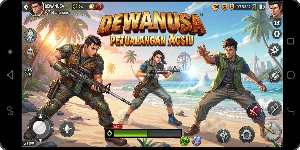 Tampilan mendebarkan dari gameplay <strong>DEWANUSA</strong> yang penuh aksi.