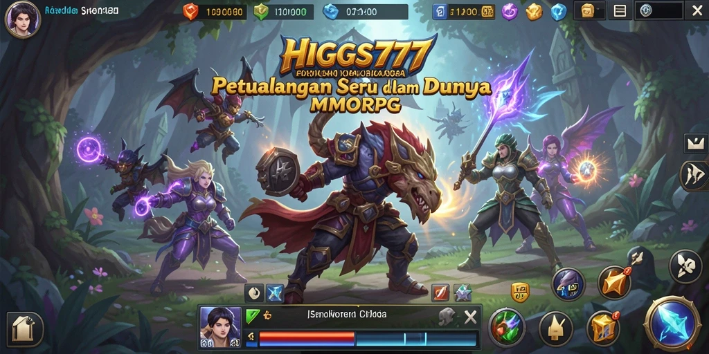 Screenshot HIGGS777 menampilkan aksi seru dalam pertempuran MMORPG.