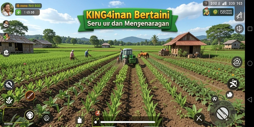 Screenshot menampilkan gameplay pertanian yang seru dan realistis.