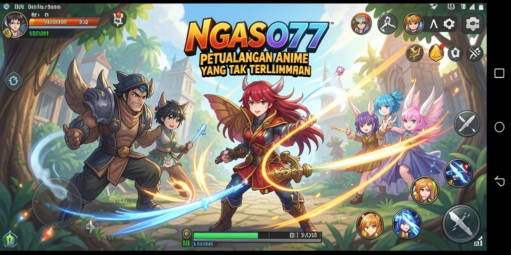 Screenshot gameplay menunjukkan aksi seru dalam NGASO77.