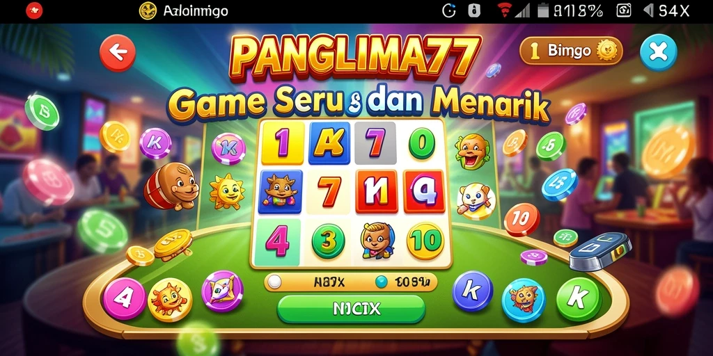 Gameplay Bingo seru di PANGLIMA77 dengan hadiah menarik.