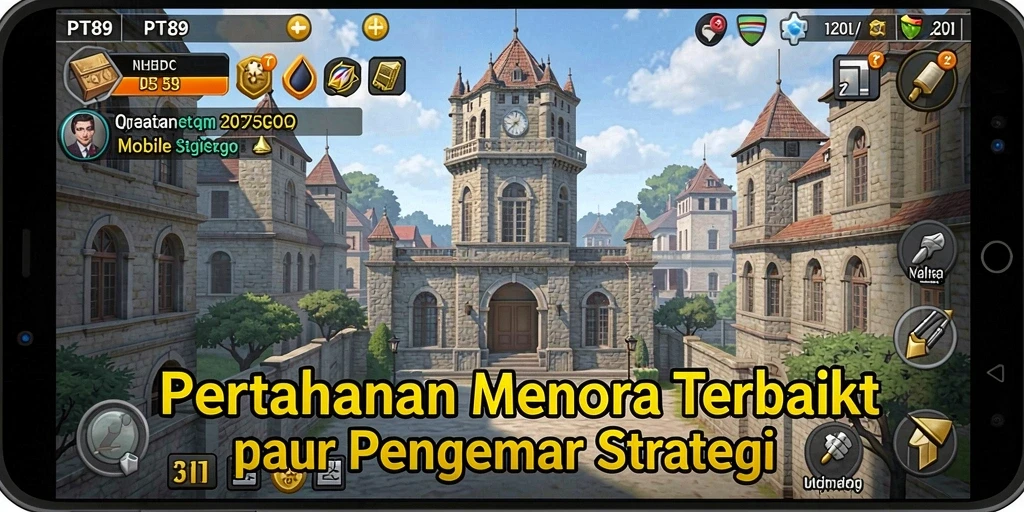 Tampilan gameplay PT89 menara pertahanan yang menantang dan seru.