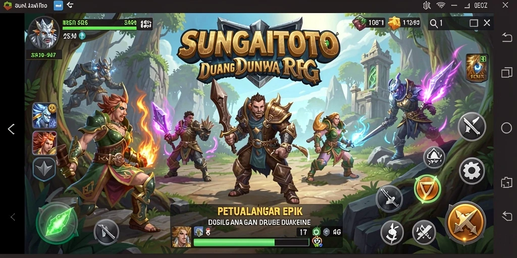 Tampilan gameplay SUNGAITOTO dengan aksi pertempuran yang mendebarkan.
