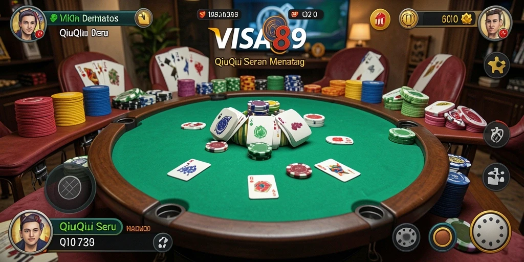 Screenshot utama VISA89 menampilkan gameplay QiuQiu yang mengasyikkan.